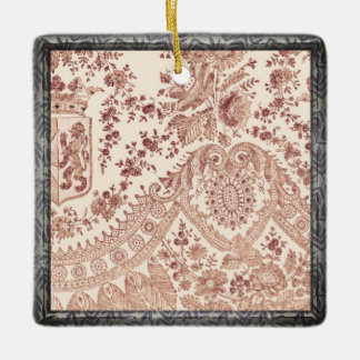 Pink Lace Rose Keramikornament