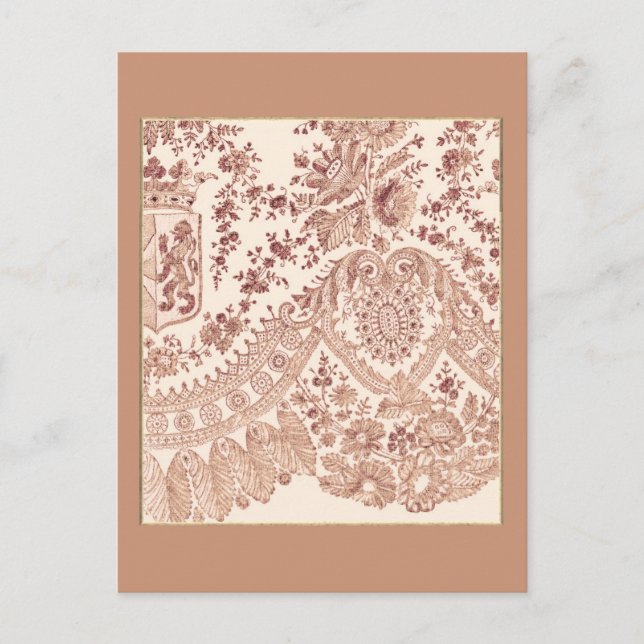 Pink Lace Rose Postkarte (Vorderseite)