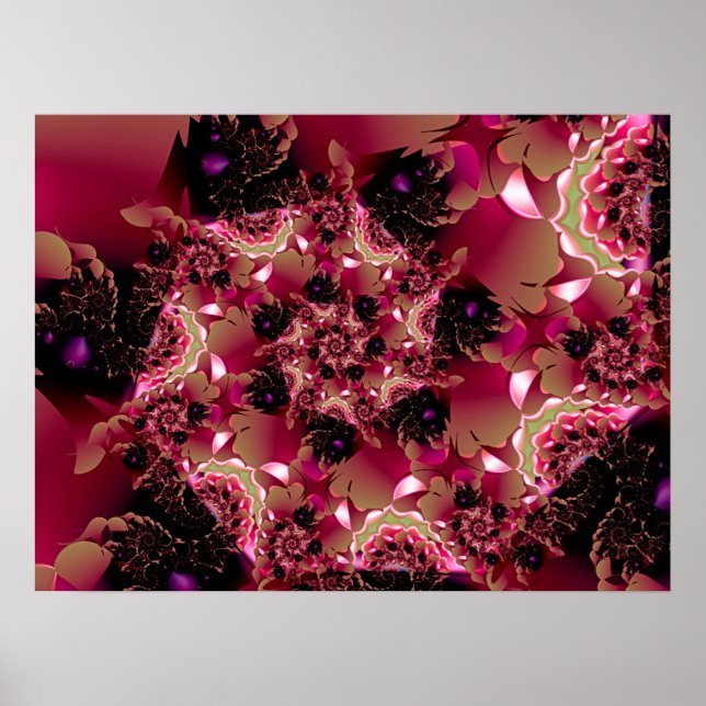 Pink Lace Spiral Poster (Vorne)