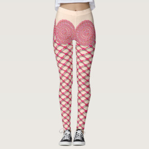 Pink Lace und Fishnet Leggings