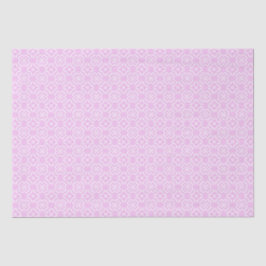Pink Lace & White Floral Lattice Pattern Seidenpapier
