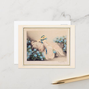 Pink Lady, 1933 von Louis Icart Postkarte