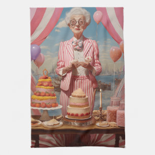 Pink Lady Birthday Party Geschirrtuch