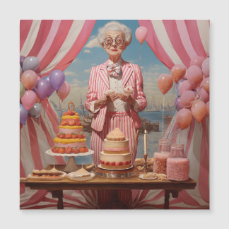 Pink Lady Birthday Party Magneteinladung