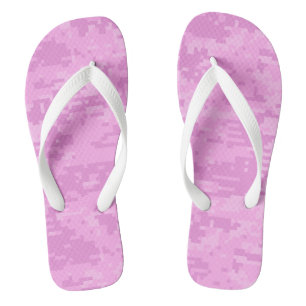 Pink Lady Digital Camouflage Muster Flip Flops