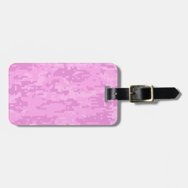Pink Lady Digital-Tarnmuster Gepäckanhänger (Vorderseite horizontal)