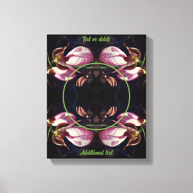 Pink Lady Slipper Orchid Erstellen Sie Ihr eigenes Leinwanddruck (Vorderseite)