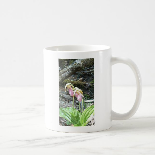Pink Lady Slipper Orchid Tasse (Rechts)