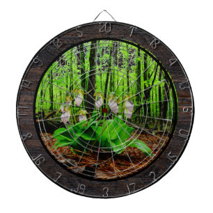 Pink Lady Slipper wild Orchid Dartscheibe