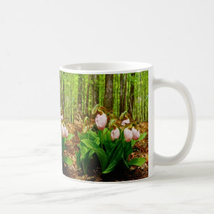 Pink Lady Slipper Wild Orchid Kaffeetasse
