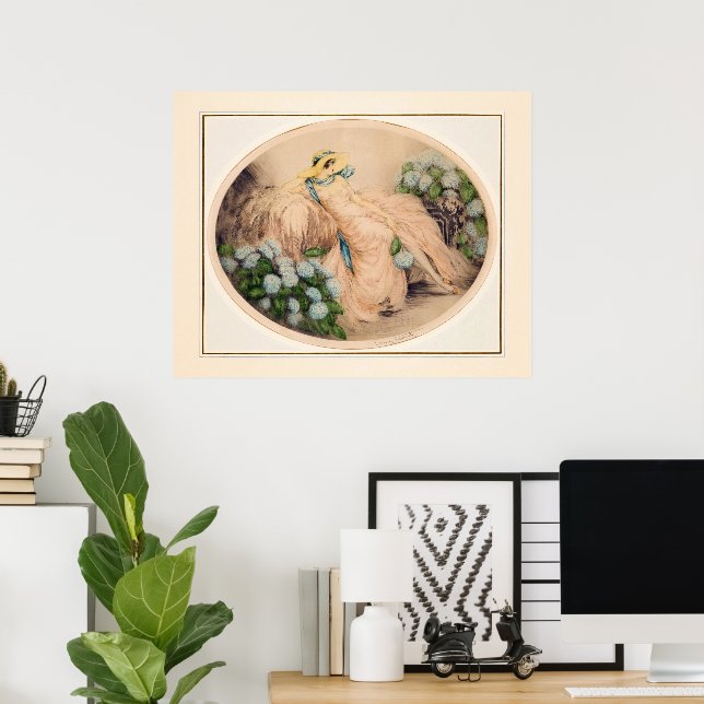 Pink Lady von Louis Icart Poster (Heimbüro)