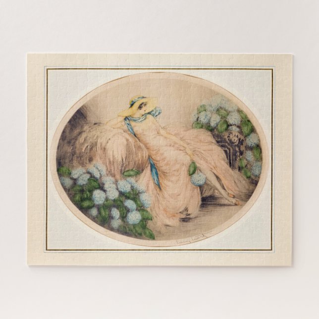 Pink Lady von Louis Icart Puzzle (Horizontal)