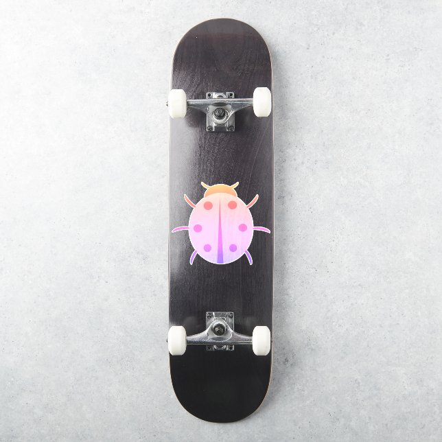 Pink Ladybug Aufkleber (Skateboard)