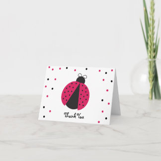 Pink Ladybug Baby Girl's Birthday Danke