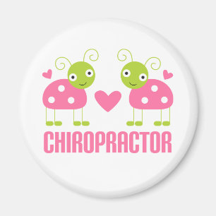 Pink Ladybug Chiropractor-Geschenk Magnet