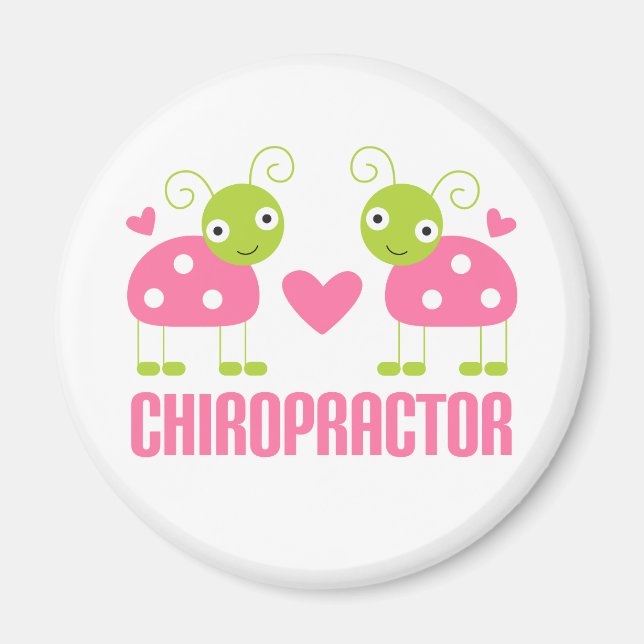 Pink Ladybug Chiropractor-Geschenk Magnet (Vorne)