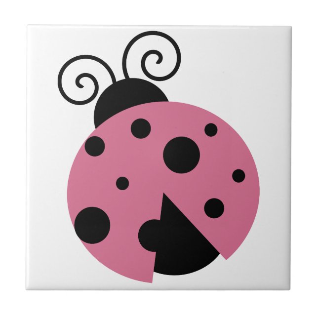 Pink Ladybug Fliese (Vorderseite)