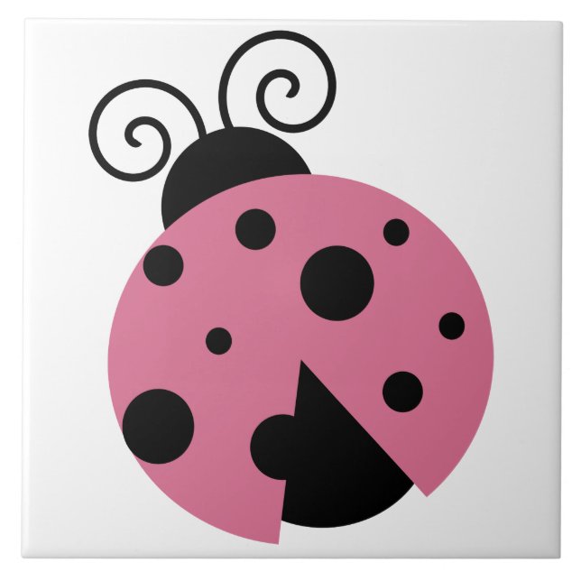 Pink Ladybug Fliese (Vorderseite)