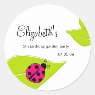 Pink Ladybug Gefallen Sticker