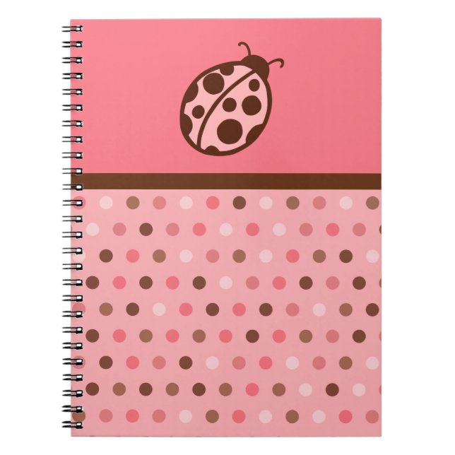 Pink Ladybug Notebook Notizblock (Vorderseite)