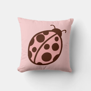 Pink Ladybug Pillow Kissen