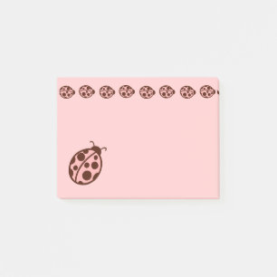 Pink Ladybug Post It Notes Gift Post-it Klebezettel