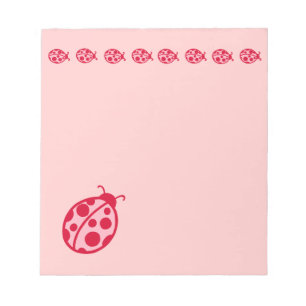 Pink Ladybugs Notepad Notizblock
