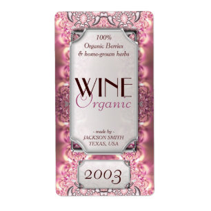 Pink Ladys Dreamy Custom Text Wein Flaschen Etiket