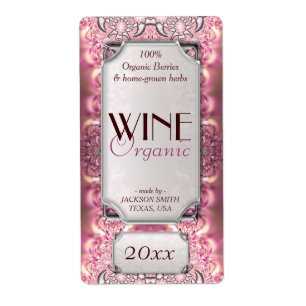 Pink Ladys Dreamy Custom Text Wein Flaschen Etiket
