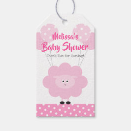 Pink Lamb Girl Babydusche Niedlich Kawaii Modern Geschenkanhänger