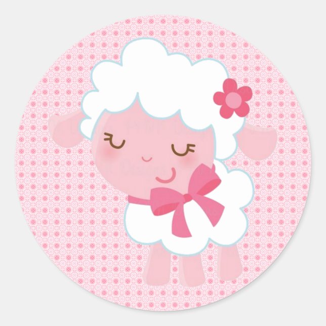 Pink Lamb Stickers (Vorderseite)