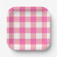 Pink Large Gingham Karierte Karos