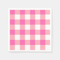 Pink Large Gingham Karierte Karos