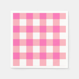 Pink Large Gingham Karierte Karos Serviette