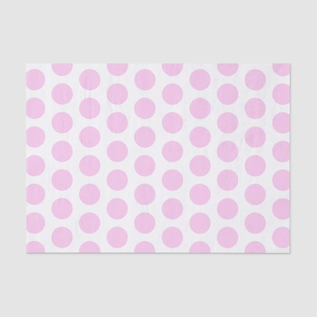 Pink Large Polka Dot Seidenpapier (Vorderseite)