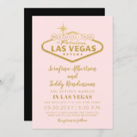 Pink Las Vegas Fabulous Hochzeit in Urlaubsort
