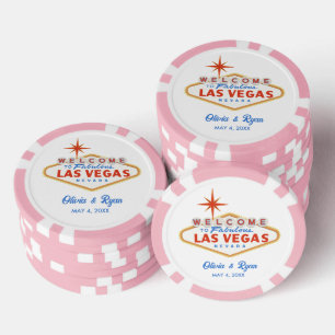 Pink Las Vegas Gastgeschenk Hochzeit Pokerchips