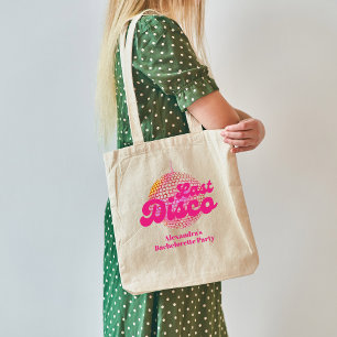 Pink Last Disco Retro 70er Junggesellinnenabschied Tragetasche