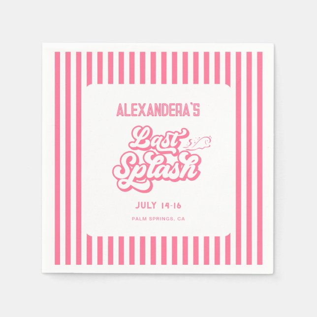Pink Last Splash Pool Serviette (Vorderseite)