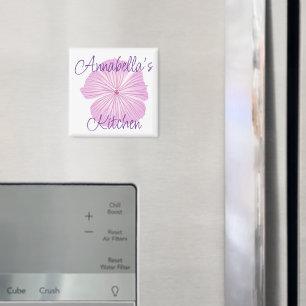 Pink Lavatera Blume Magnet