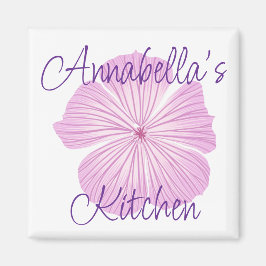 Pink Lavatera Blume Magnet