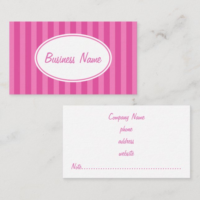 Pink Lavendel Business Card Visitenkarte (Vorne/Hinten)
