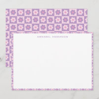 Pink Lavendel Lila Blume Karo Personalisiert