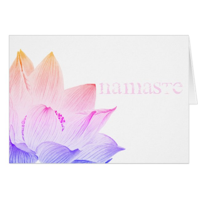 *~* Pink Lavender Blue Lotus Namaste (Vorderseite (Horizontal))