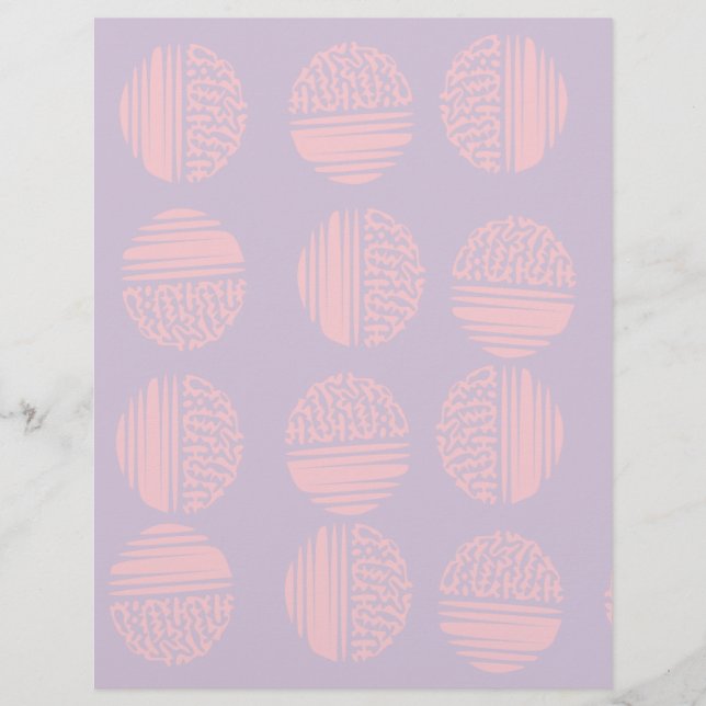 Pink & Lavender Circle Scrapbook Paper (Vorderseite)