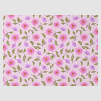 Pink Lavender Lacy Daisy Tissue Paper Seidenpapier