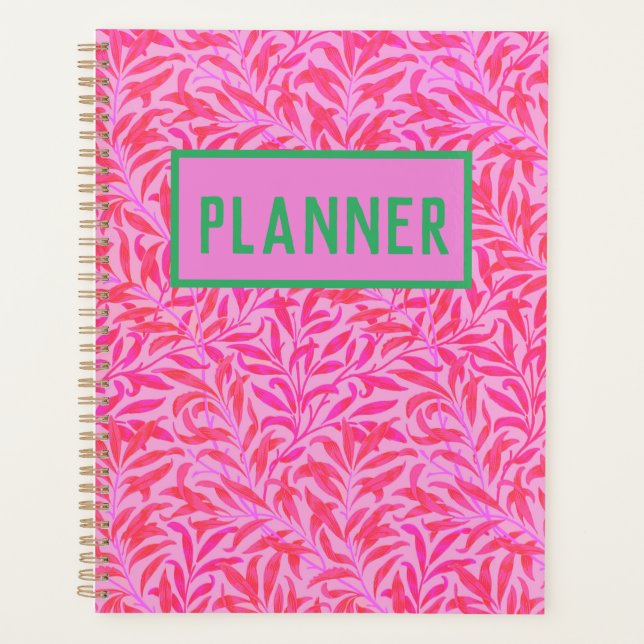 Pink Leaf Muster Planer (Vorderseite)