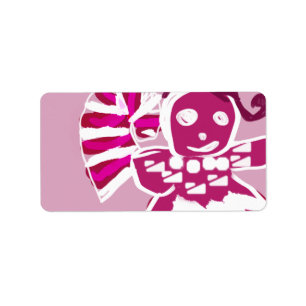 Pink-Lebkuchen Adressaufkleber