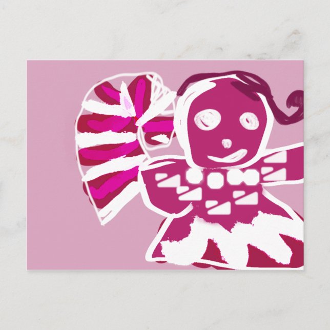 Pink-Lebkuchen Postkarte (Vorderseite)