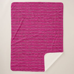 Pink-Leder-Effekt Sherpadecke